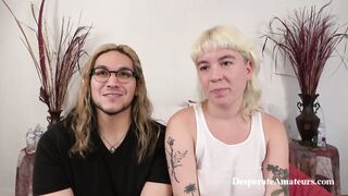 Casting Desperate Amateurs Olivia Ally Isabella and Tiny getting their milf big tits sucked and puss