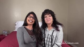 Casting hot threesome group sex big tit milf action getting their pussies stretched by big cocks in