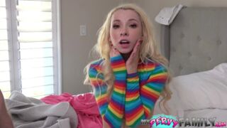 Daddy Caught Petite Teen Pounding Her Step-Brother