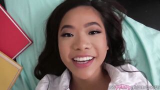 Hot Asian Daughter Eats Step Dad's Cum