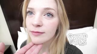 She is an 18 year old blonde with a virgin like pussy