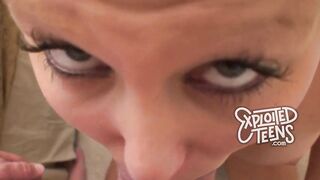 Watch this HOT blonde 18 yr old star in her first POV porn