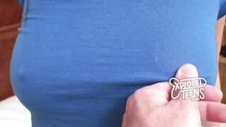 Petite 95lb raven-haired 18 yr old makes her debut porn