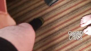 Raven haired amateur cock sucker swallows 8 inches
