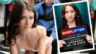 Fit Thief With Pierced Nipples Veronica Church Gaggs On Security Officer's Fat Dick - Shoplyfter