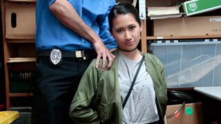 Shoplyfter - Skinny Mischievous Asian Jade Noir Caught Stealing And Got Disciplined By Perv Officer