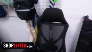 Cute Blonde Athena Fleurs Gaggs On LP Officer's Cock To Avoid Troubles With The Law - Shoplyfter