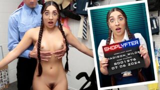 Cute Teen Nerd Gets Stripped And Fucked By LP Officer To Avoid Jail - Shoplyfter