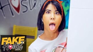 Fake Hostel ASMR girl goes ahegao as pussy gets wet