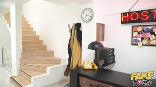 Fake Hostel - Super cute teen girlfriend with jealous boyfriend who suspects her to be cheating