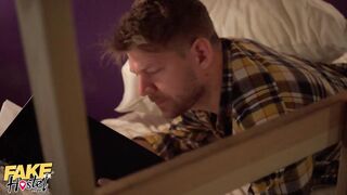 Fake Hostel – Pillow Fighting Babes get their Pussies Fucked