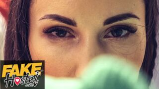 Fake Hostel - Small skinny Siberian babe has multiple shaking orgasms and squirts on thick cock - "Please Fuck Me"