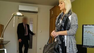 Amateur. Brilliant towheaded girl gets money after sex with..