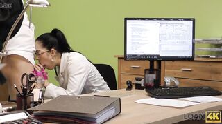 Amateur. Miss agrees to have sex for loan because she really