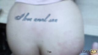 Amateur. Brunette babe is ready for anal sex to open tattoo..