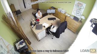 Amateur. Alex Black gives loan agent her juicy pussy for hard
