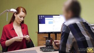 Amateur. Agent in credit company loves boobs of his...