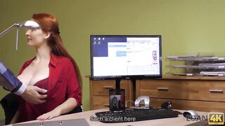 Amateur. Agent screws busty redhead Isabella Lui because