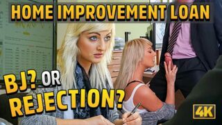 Amateur. Blonde-haired Katy hopes to get a loan but agent