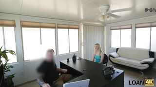 Amateur. Blonde likes lender’s idea to approve credit for pussy-nailing