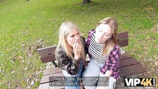 Amateur. Naughty blonde lesbian didn’t see a problem to fuck on a job interview in front of her girlfriend