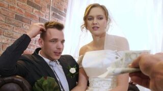 Amateur. Married couple decides to sell bride’s pussy for good