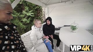 Amateur. Fucked a hot blonde in a threesome, her boyfriend was cuckolding
