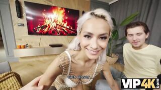 Amateur. Sexy submissive Vera Jarw is fucking at a kinky swap party with Veronica Leal