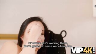 Amateur. Married couple decided to invite husband's friend to make her big tits shaking