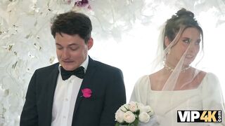 Amateur. Bride was fucked hard and got anal creampie while guests were watching