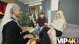 Amateur. Fucking hot blondies Daruma Rai and Veronica Leal after playing superspies