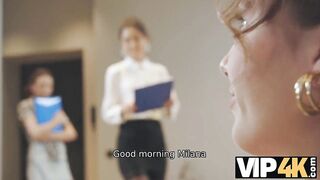 Amateur. Sexy boss knows how to satisfy her assistant and new office worker
