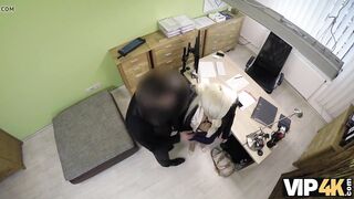 Amateur. Busty blonde Blanche gives herself to loan