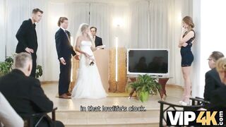 Amateur. Guests can't hide emotions when they see bride fucking in video