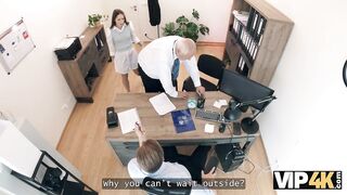Amateur. Hot and young Mina K seduced a loan manager and came out as a winner