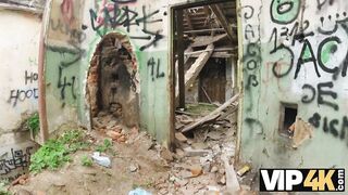 Amateur. POV fuck in abandoned place with many orgasms