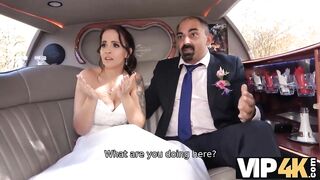 Amateur. Bride permits husband to watch her having ass scored in limo