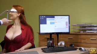 Amateur. Redhead Isabella Lui with huge hooters has sex