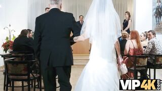 Amateur. The TV was turned on and showed all guests how hot the bride can fuck