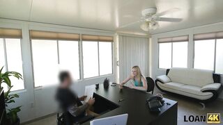 Shaved juicy pussy help blonde teen in difficult situation