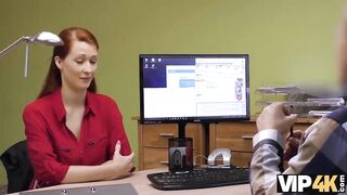 Amateur. Agent screws busty redhead Isabella Lui because she