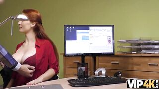 Amateur. Agent screws busty redhead Isabella Lui because
