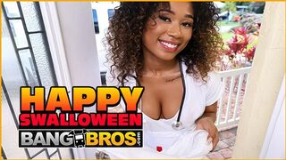 Hot - Jay Bangher Gives Skyla Sun Some Candy And His Long Chocolate Bar For Halloween