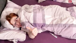 German redhead amateur rides cock with buttplug in ass - Hot