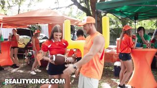 Hot Sex - College Girls Sky Wonderland & Katerina Deville Are Huge Football Fans & Dick Lovers