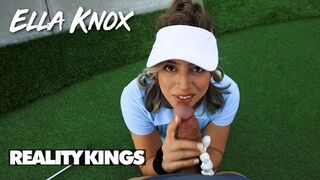 Hot Sex - Ella Knox Rewards Her Man For Teaching Her To Play Golf With A Blowjob & A Nice Fuck