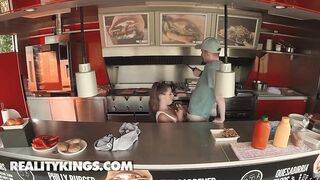 Hot Sex - Stunning Food Truck Reviewer Lady Lyne Wants A Taste Of Her Employee's Sausage