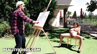 Hot Sex - Tantalizing Model Ella Knox Has Her Pussy Fucked By Artist Ramon Nomar