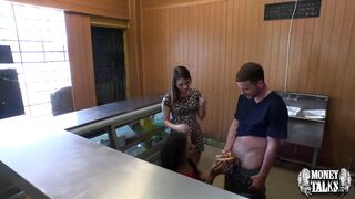 Hot Sex - Two naughty teens share a hotdog