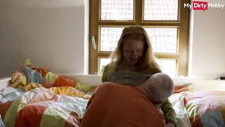 Blonde cutie teen (18+) Gingercat-Phine moans as an old man fucks her pussy - Hot
